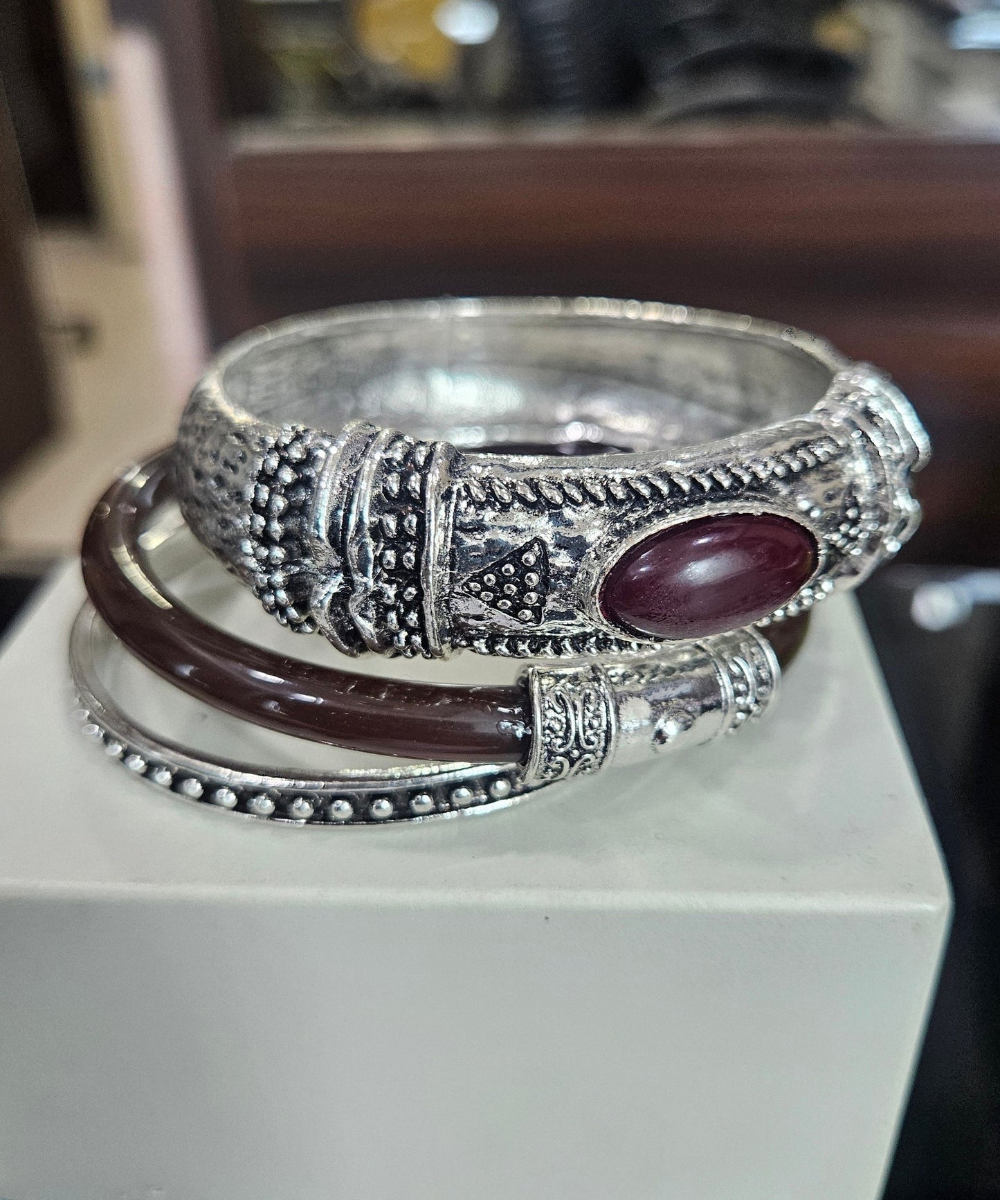 Ruhani Ruby Bangle Set