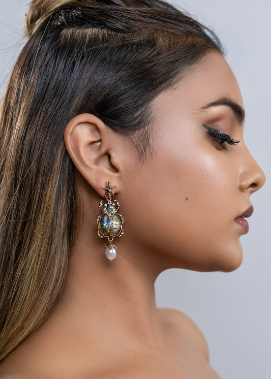 Celestial Beetle Earrings