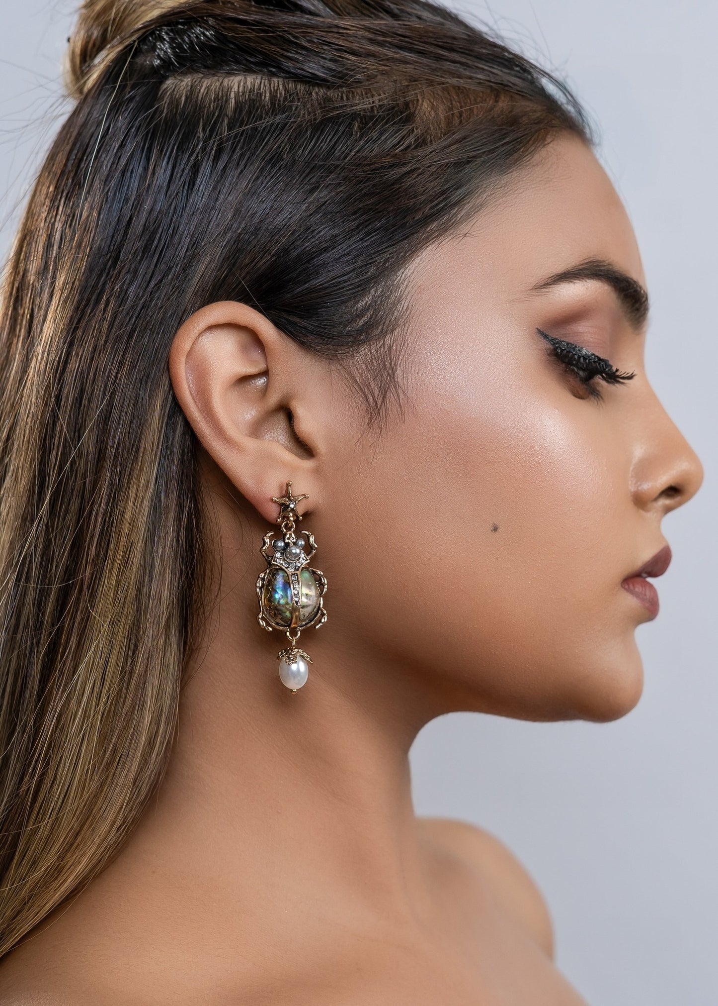 Celestial Beetle Earrings