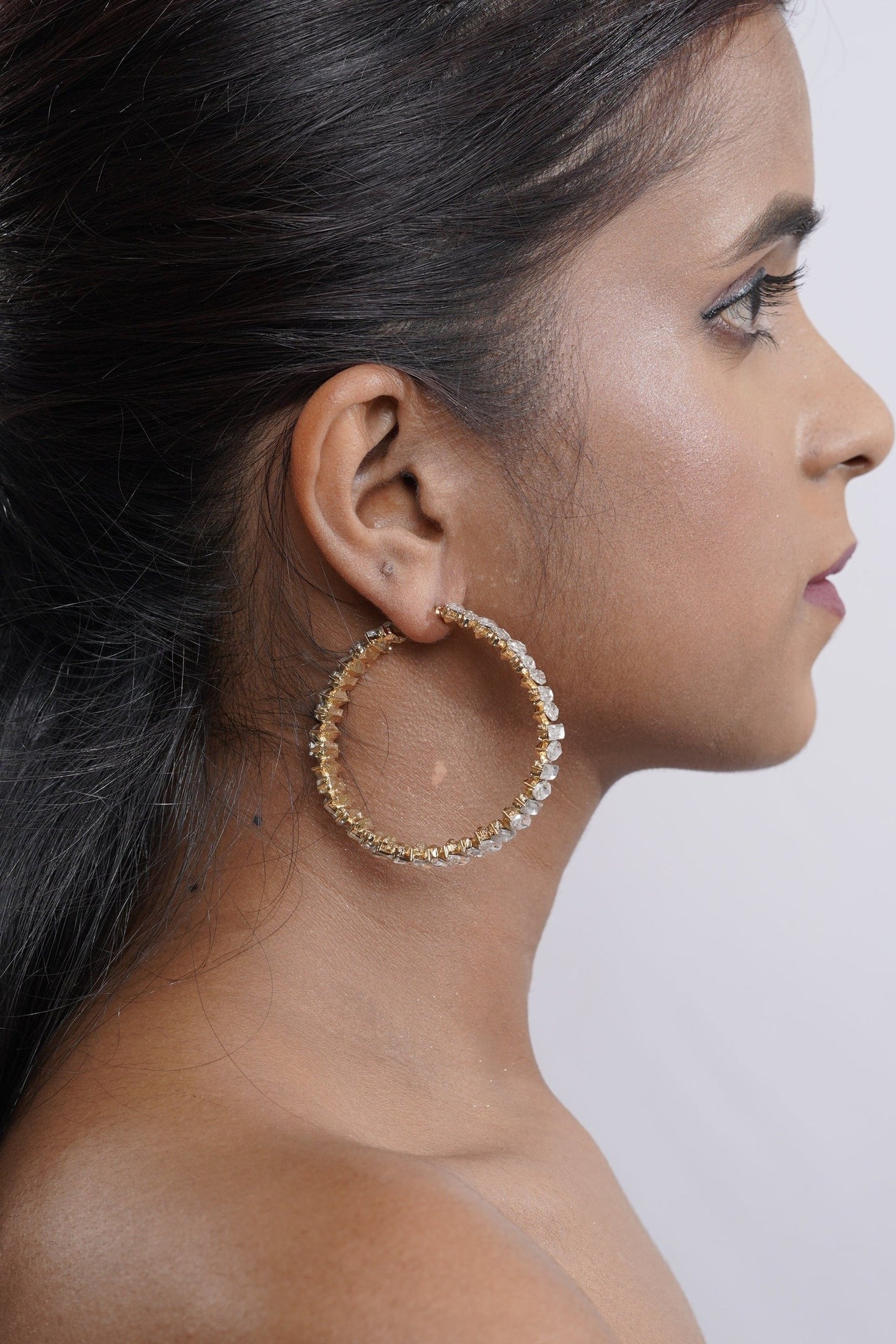 Small Crystal Hoops