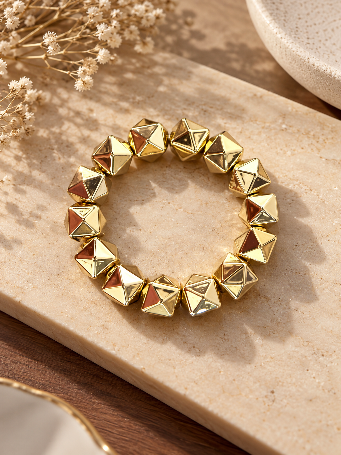 Prism Bead Stretch Bracelet