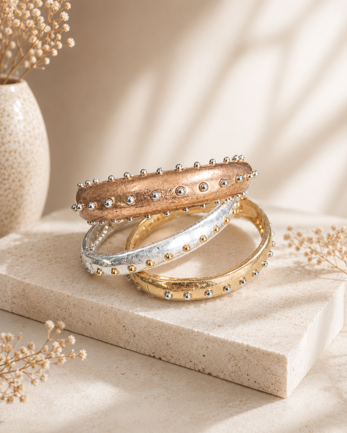 Luna Dot Trio Bracelets