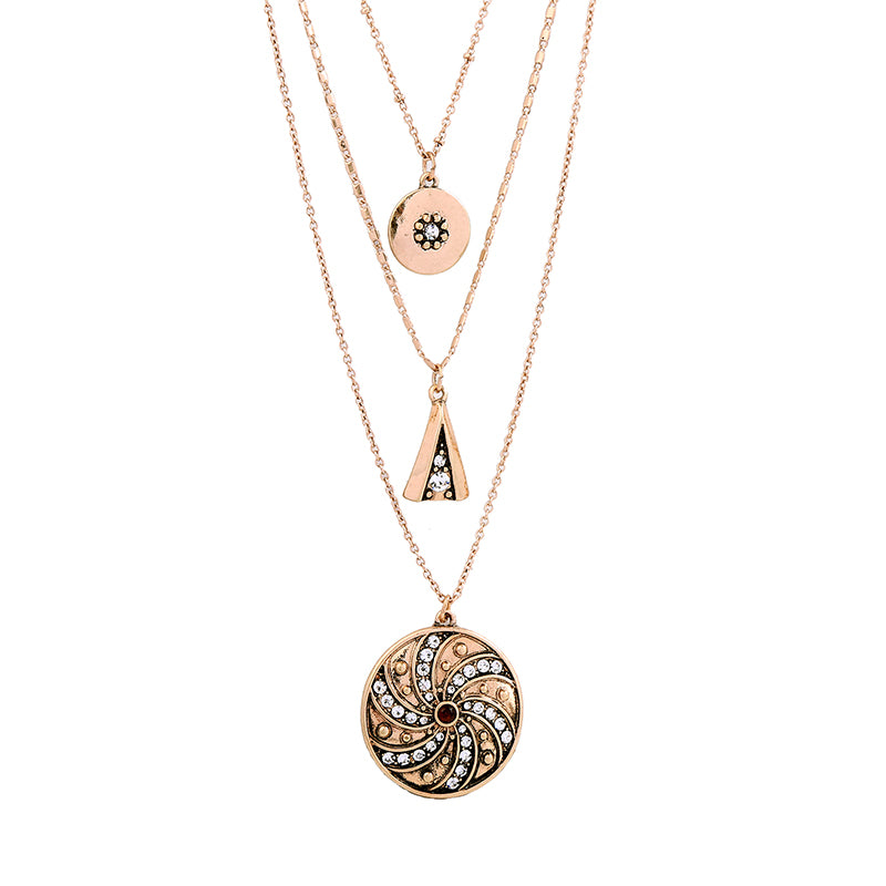 3 layer Swirl Necklace