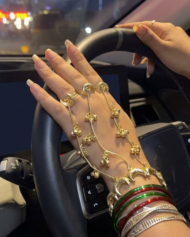 Celestial Crescent Hand Chain