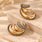 Golden Luxe Crescent Earrings Earcuff Set