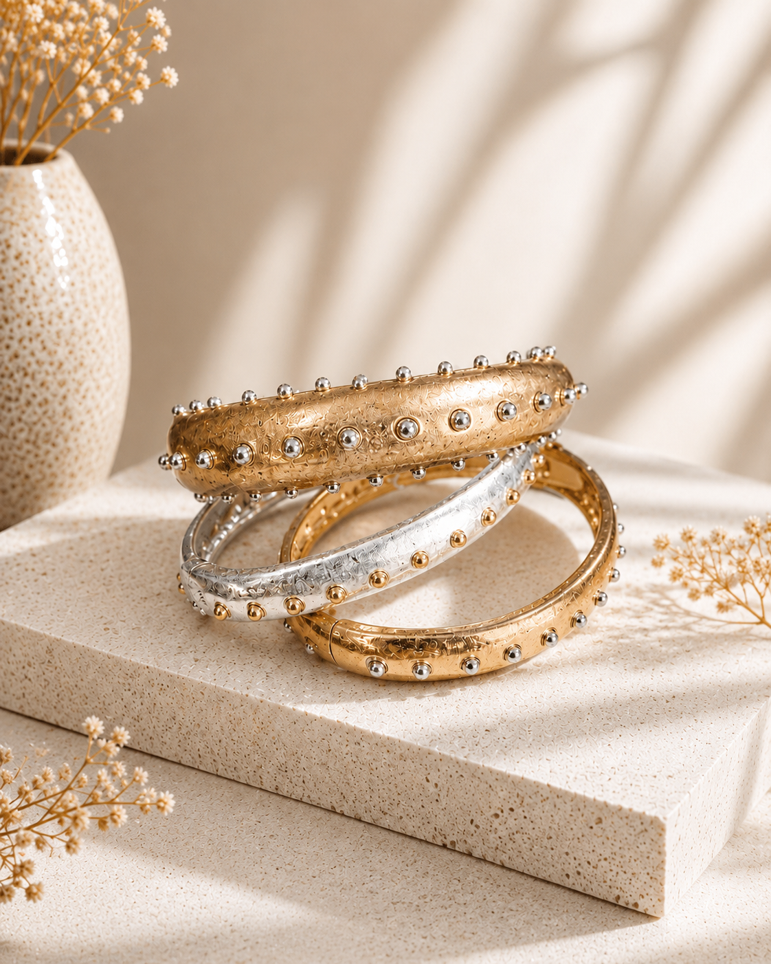 Luna Dot Trio Bracelets