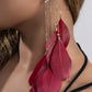 Feather Ear Cuff Red
