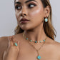 Turquoise Bloom Necklace Set