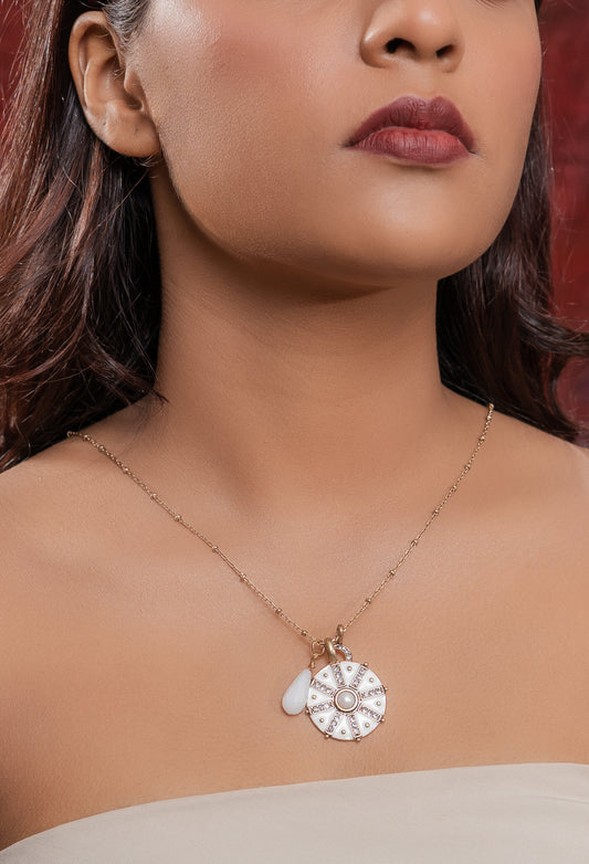 Midnight Wheel Necklace