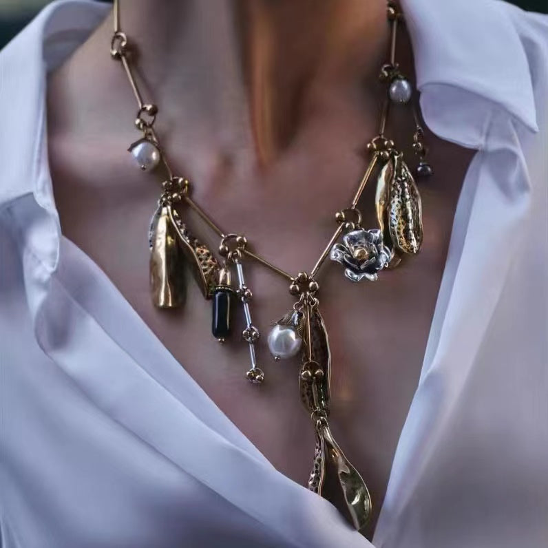 Bloom Necklace Gold & Silver