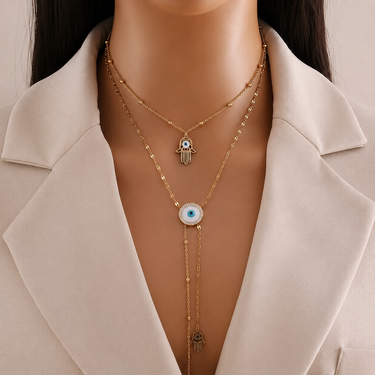 Azure Nazar Necklace