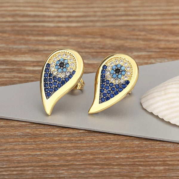 Nazar Teardrop Studs