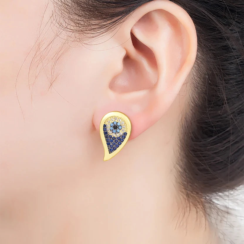 Nazar Teardrop Studs