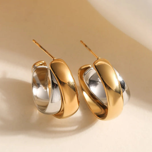 Crossover Dual Tone Hoops