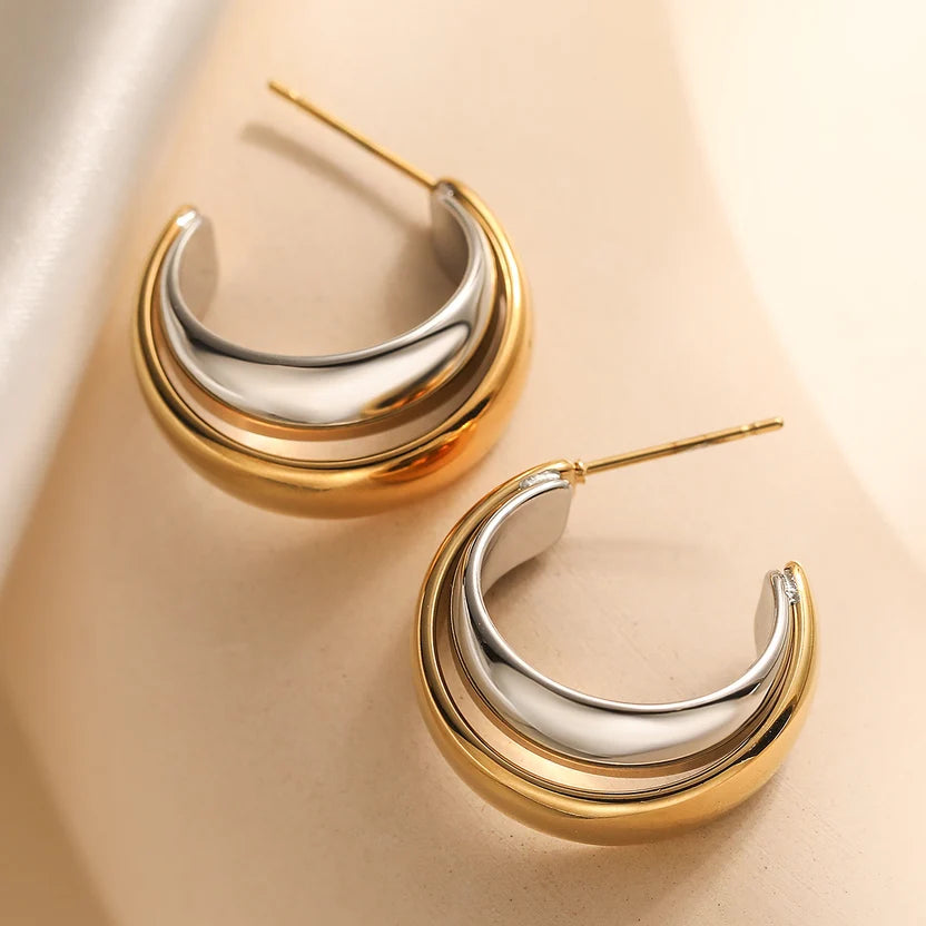 Crossover Dual Tone Hoops