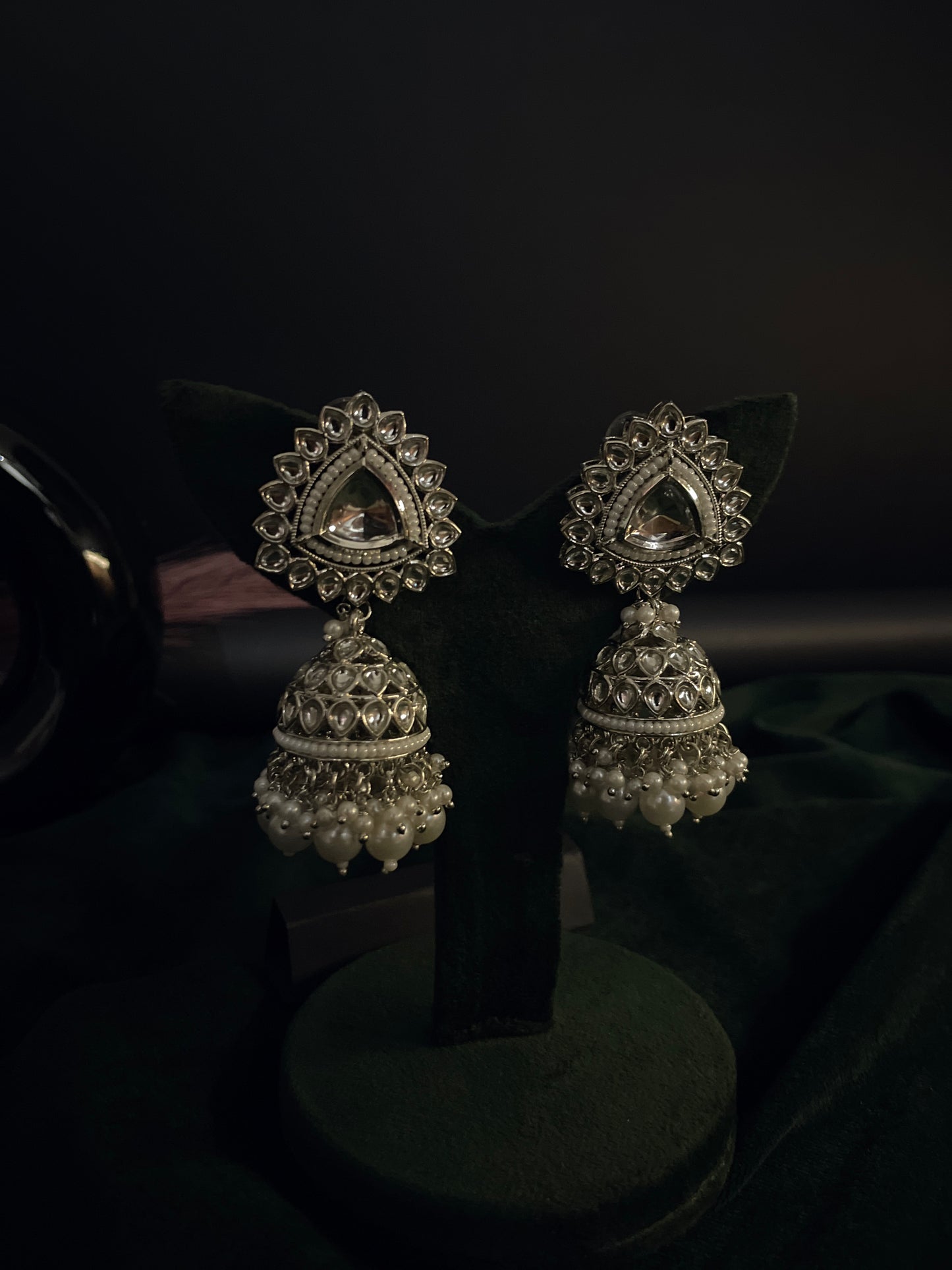 Jazzy Pearl AD Designer Jhumkas