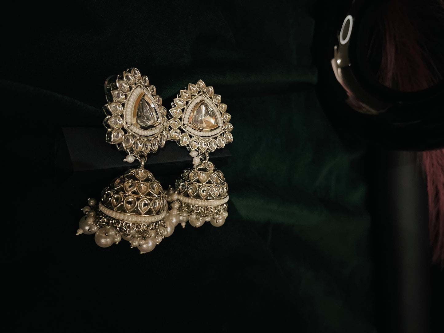 Jazzy Pearl AD Designer Jhumkas