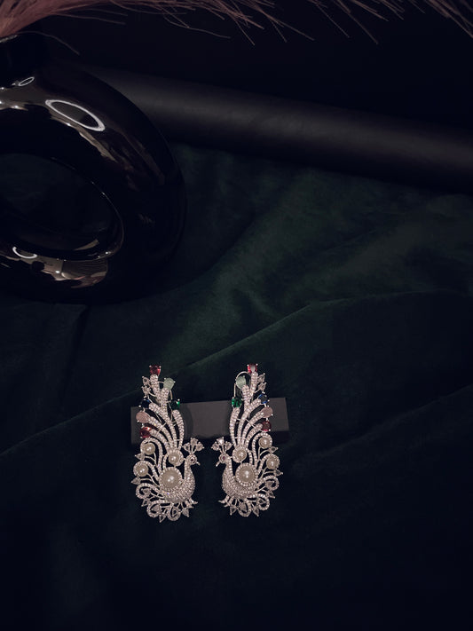 Bella AD Designer Peacock Earrings