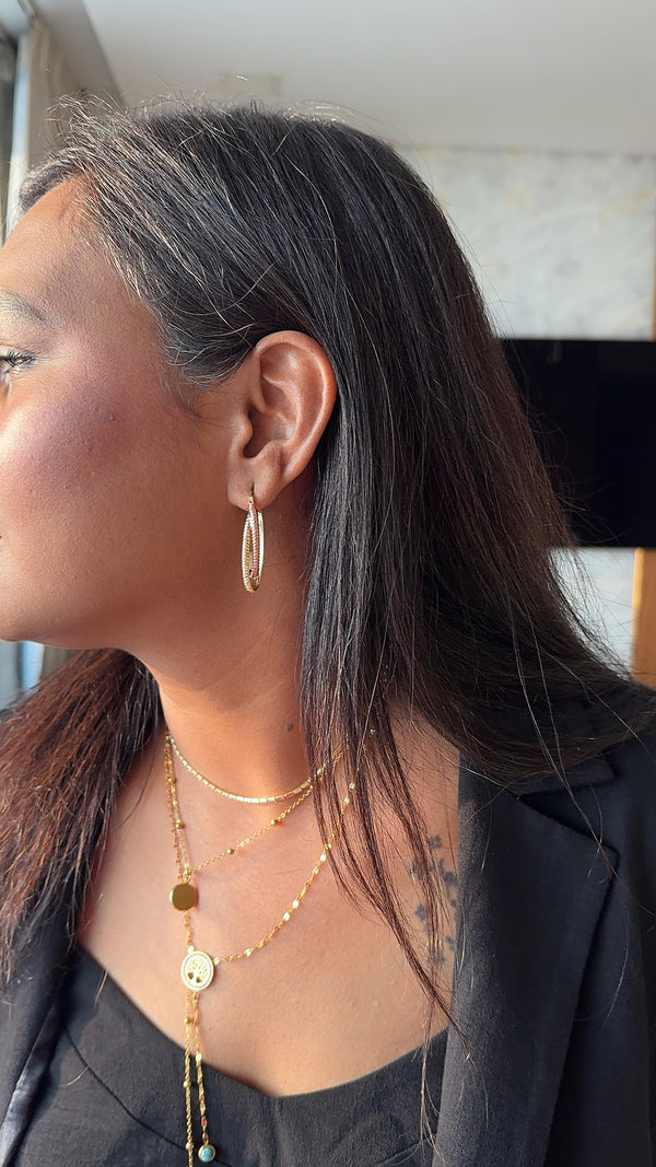 TriGlow Oval Hoops