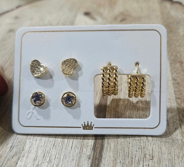 Trio Charm Earrings