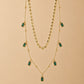 Emerald Grace Layered Necklace Set