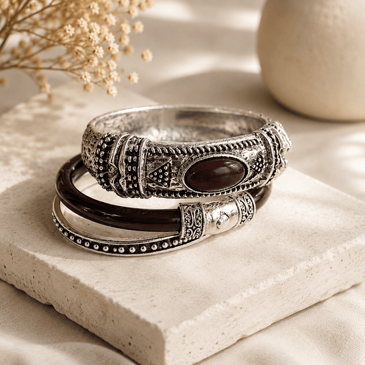 Ruhani Ruby Bangle Set