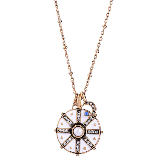 Midnight Wheel Necklace